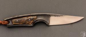 Couteau " Espadon " croûte d'ivoire de mammouth par Pierre Reverdy