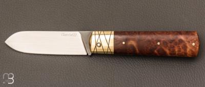   Couteau " Fatson " custom par Olivier Ouertal - Loupe de red mallée et lame en RWL-34