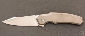 Couteau " Frame-Lock custom " par Florian Dreyer FD-Knives - Titane et lame en RWL34