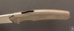 Couteau " Frame-Lock custom " par Florian Dreyer FD-Knives - Titane et lame en RWL34