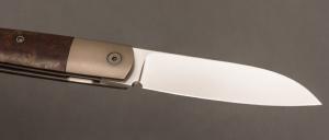 Couteau " Fructis Lag " custom de Stéphane Espi - Micarta WW2 et lame en RWL34