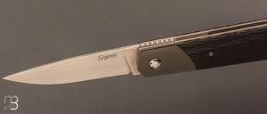   Couteau " Gentleman  " custom de Stéphane Sagric - Fatcarbon® Sidecut et lame en RWL34