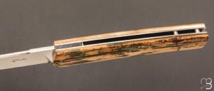 Couteau " Grand Basic  " de Jean Pierre Martin - Ivoire de mammouth et lame en RWL34 