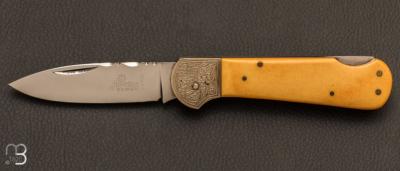 Couteau de poche Hubertus micarta ivoire