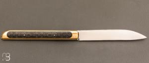   Couteau " Interframe XVIII ème " pliant fait main par Bastien Toubhans - Atelier Beau Merle