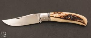   Couteau  "  Jacknife " custom de Jrme Bellon - Bois de cerf et N690