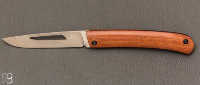  Couteau " Le 26 " par MTBlades Benjamin Thuillier - Paperstone marron et lame en 14C28