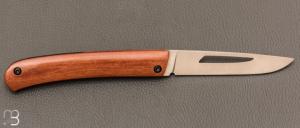  Couteau " Le 26 " par MTBlades Benjamin Thuillier - Paperstone marron et lame en 14C28