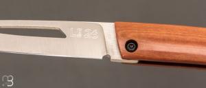  Couteau " Le 26 " par MTBlades Benjamin Thuillier - Paperstone marron et lame en 14C28