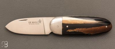 Couteau " Le Manu " par La Bonne Trempe - Mammouth résine et 14c28