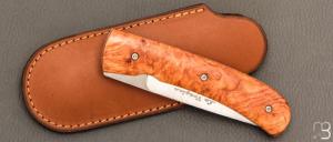 Couteau " Le Vosgien " par Joël Grandjean - Loupe d'amboine