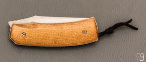  Couteau " Liner-lock " custom par Alex Bailleul - ALXKnives - Micarta et RWL34