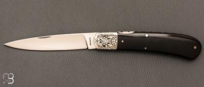   Couteau " Lock-back " pliant par H. McBurnette - Micarta et ATS-34