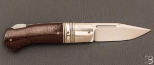   Couteau " Lock back"  par Stéphane Espi - Micarta et lame en RWL34