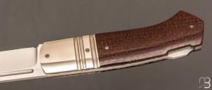   Couteau " Lock back"  par Stéphane Espi - Micarta et lame en RWL34