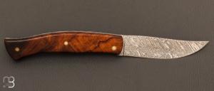 Couteau " Löfgren " par Jérôme Latreille - damasteel et bois de fer