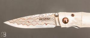  Couteau MC33MD par Mcusta - Corian et Rainbow damascus - Limited Edition