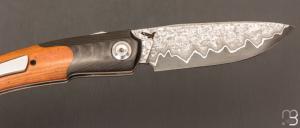  Couteau " Merops S-Lock "  par Olivier Lamy - Skua Coutellerie - Micarta et lame San Maï