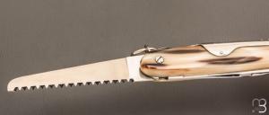 Couteau " Navette 3 pièces 13cm " par Mongin - Corne blonde