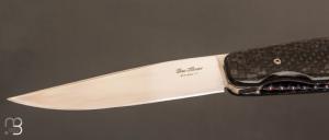    Couteau " Oval " custom par Des Horn - Fibre de carbone et lame en Nitrobe77