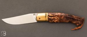  Couteau " SHELBY XL " custom par Arnaud Dallier - Bouleau stabilis et RWL-34