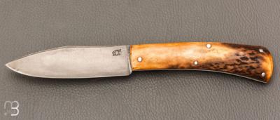   Couteau "Scagel" par Pierre Henri Monnet - Bois de cerf