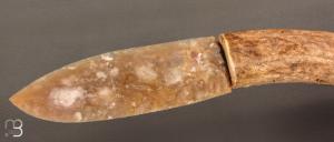 Couteau "Silex et bois de cerf" par Kévin Chartier