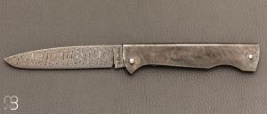 Couteau " Slipjoint " custom par Anthony Brochier - Damas