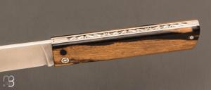 Couteau " Snard " par Tom Fleury - Ebène royal