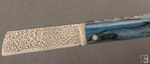 Couteau " Snard " Cristal Steel par Tom Fleury - Hêtre échauffé