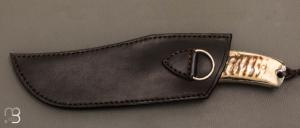 Couteau " Sparus " fixe forgé par Guy Poggetti - Corne de bélier et C130