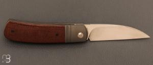  Couteau  " Swayback " custom par Maxime Belzunce - Micarta et RWL34