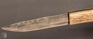   Couteau fixe " Yakut " bois de renne et damas par Jean-Luc Soubeyras