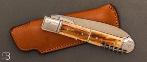  Couteau " Yssingeaux 2 pièces avec garde à bascule et palanquille  " par Romain Alvarez - Mammouth et RWL34