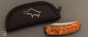   Couteau " custom " par Guy Poggetti - Loupe de Thuya et Elmax