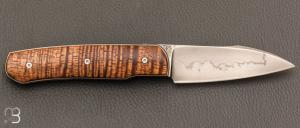   Couteau " liner lock " custom de David Lespect - Koa et C105