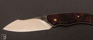 Couteau " lock-back " custom par Silas Coutellerie - Bois de fer et N690Co
