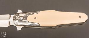 " Dague pliante custom " de Stéphane Sagric - Micarta et RWL34