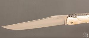 Couteau " Laguiole 18 CM Queue de Scorpion " de Jérôme Lamic - ivoire de phacochère et RWL34