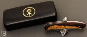   Couteau " Skadi " par Cédric Destombes - Coutellerie Caddarik - Bois de fer et RWL34