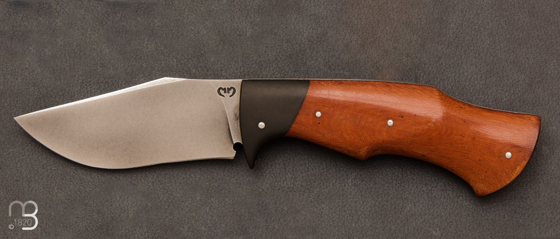 Couteau de poche Cran forcé modèle Big Harry Micarta - Mickaël Moing