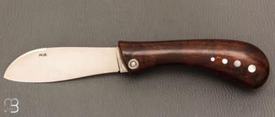    Couteau " Pelican "  de Robert Beillonnet - Bois de fer et nacre