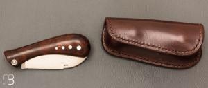    Couteau " Pelican "  de Robert Beillonnet - Bois de fer et nacre