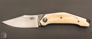  Couteau " Archos " custom par Thierry Savidan - Ivoire de phacochre et CPM154CM