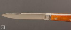 Couteau  " Saint Robert " pièce unique par Mathieu Herrero - Vieux Buis