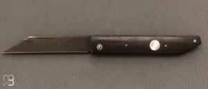    Couteau " Balthazard " de collection par Benjamin Mittay - Ebène et lame en 80crv2