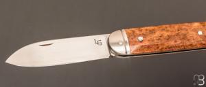   Couteau " Bouledogue " fait main par Laurent Gaillard - Os / 14C28N