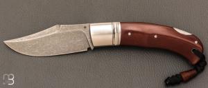  Couteau " Cim Bowie "  custom lock-back par Raphal Durand - Micarta vintage et RWL-34