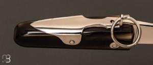  Couteau de poche Coup de Poing 7 cm Corne Blonde par J. Mongin