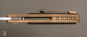  Couteau " Creed " custom framelock par Thierry Savidan - Titane et Fat carbon